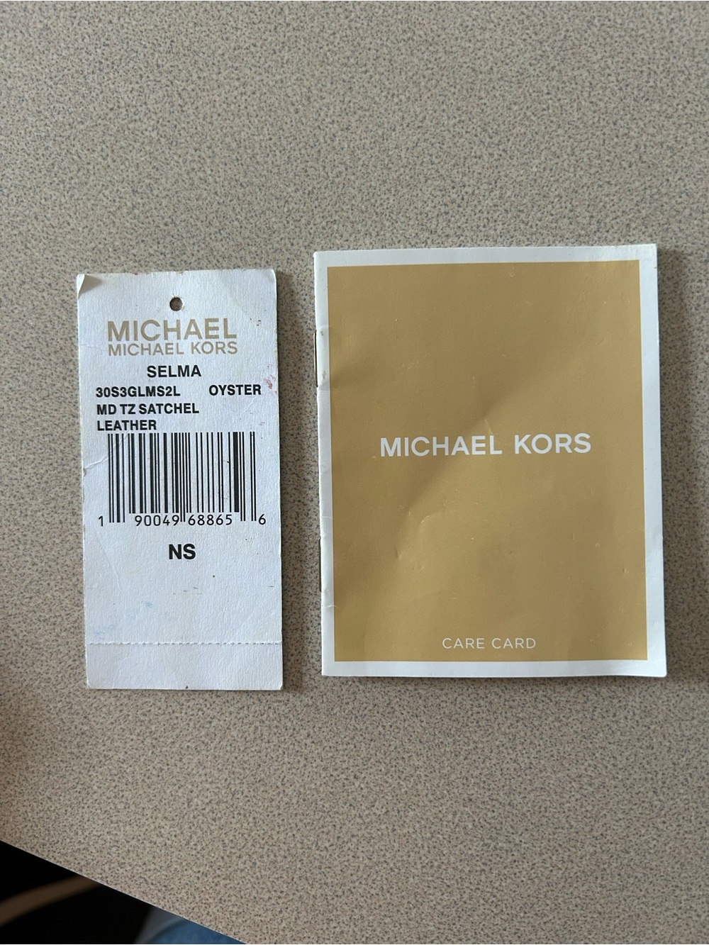Michael Kors Selma Saffano Leather Medium Satchel in Oyster - Picture 8 of 16